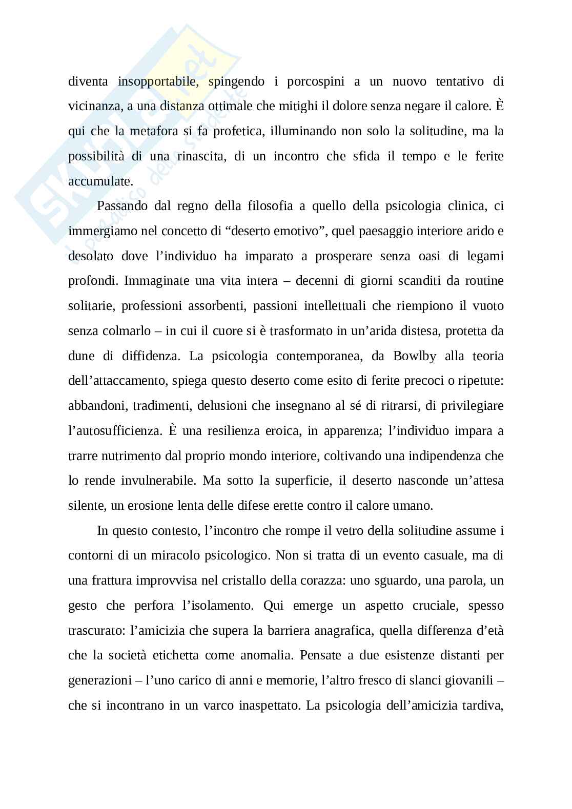 Analisi multidisciplinare: la metafora dei porcospini e la solitudine esistenziale Pag. 2