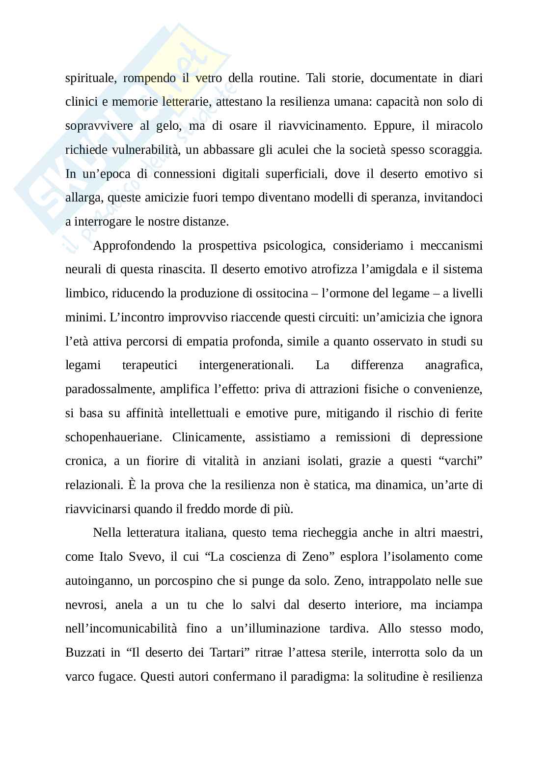Analisi multidisciplinare: la metafora dei porcospini e la solitudine esistenziale Pag. 6
