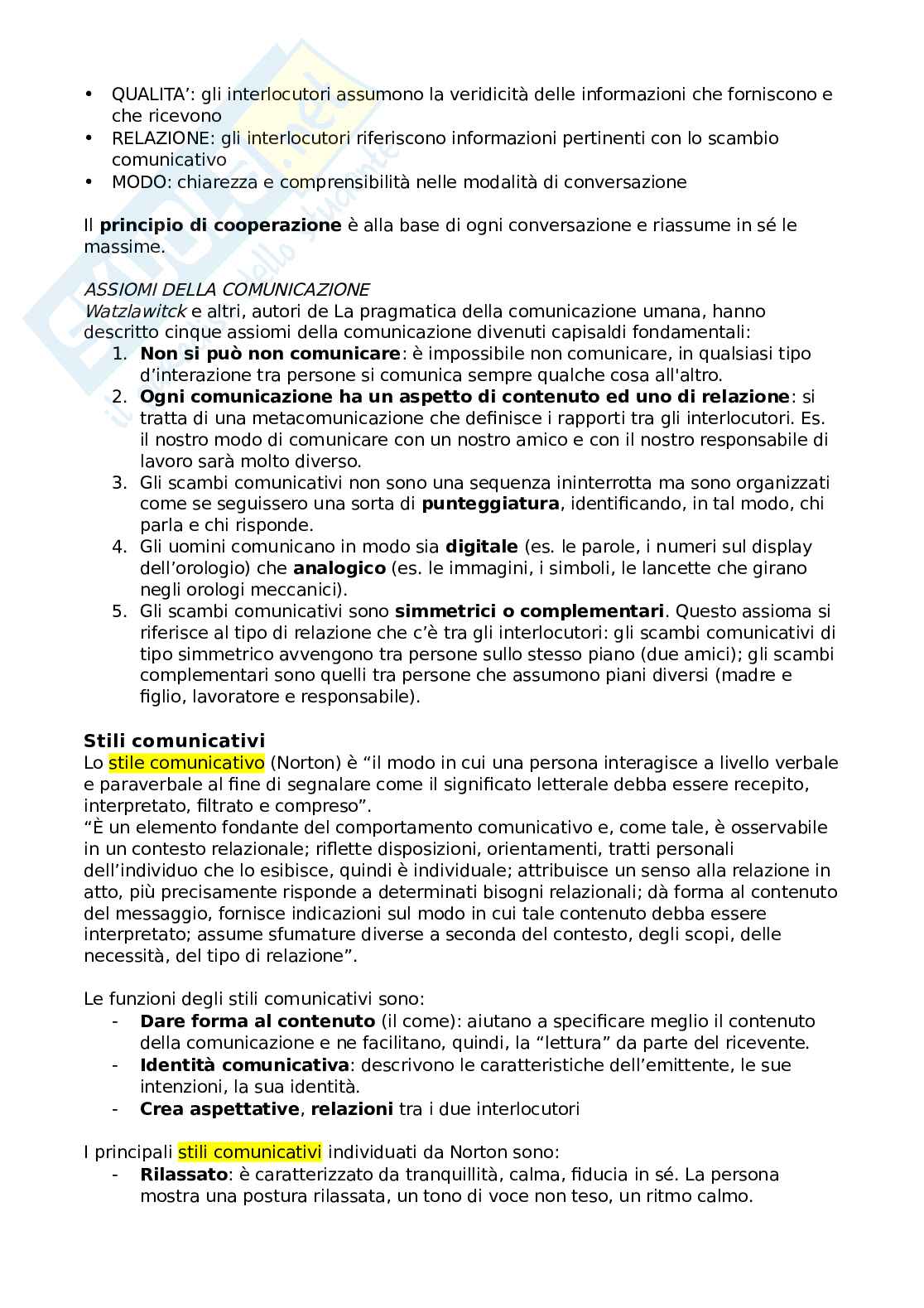 Psicologia della comunicazione Pag. 21