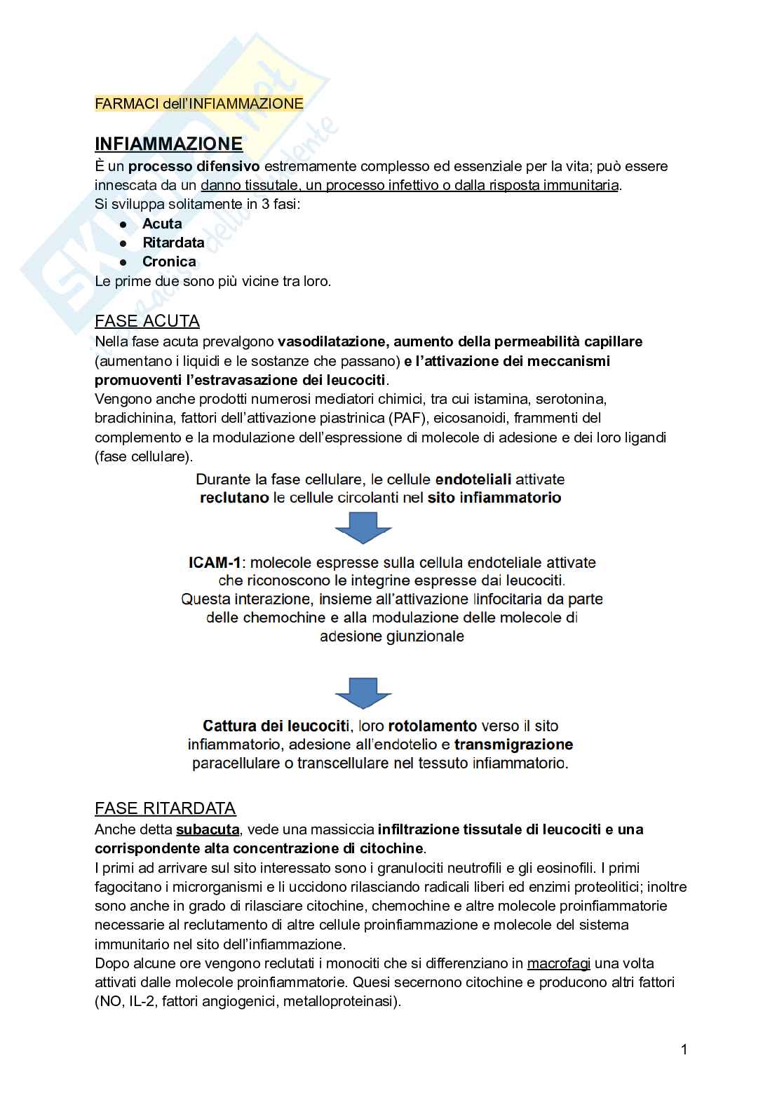 Farmaci antinfiammatori Pag. 1