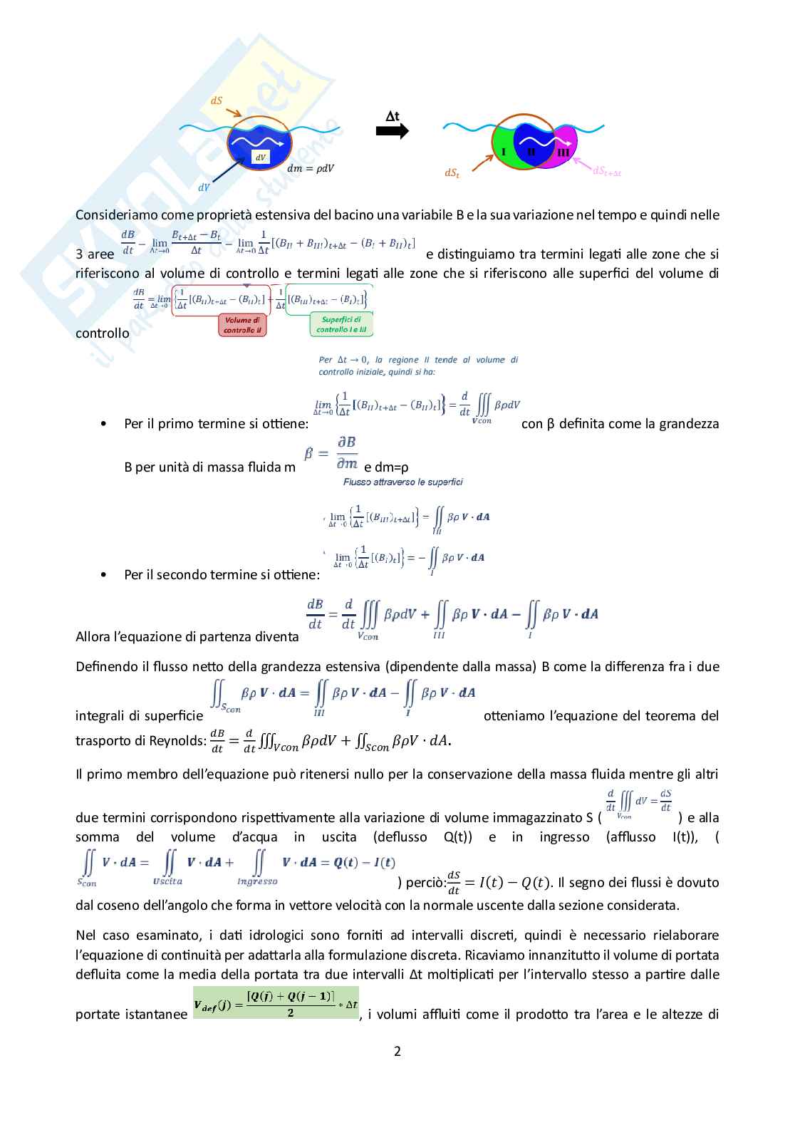 Relazione da consegnare per svolgere l'esame di Idrologia e infrastrutture idrauliche Pag. 2