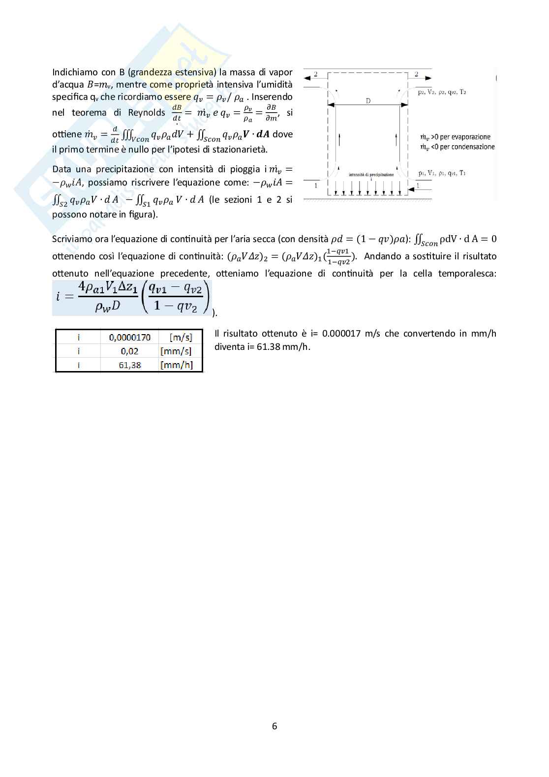 Relazione da consegnare per svolgere l'esame di Idrologia e infrastrutture idrauliche Pag. 6