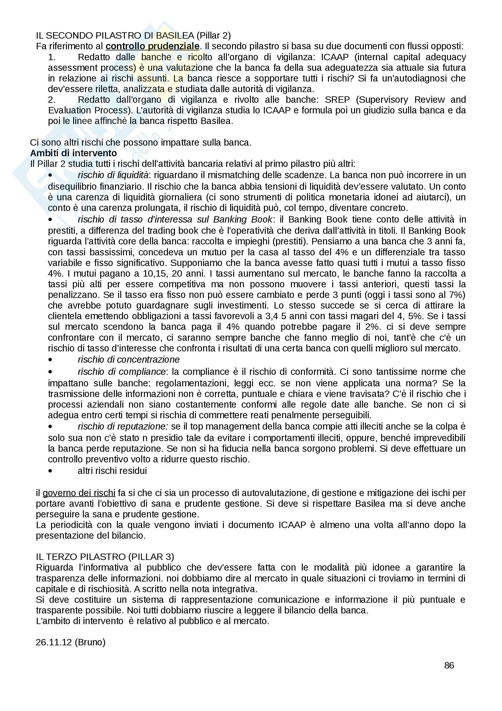 Appunti di economia e tecnica bancaria Pag. 86