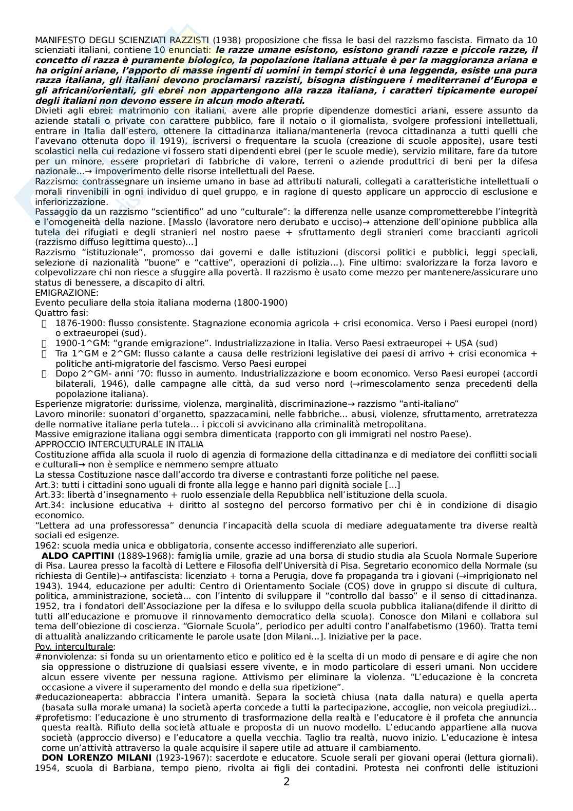 Pedagogia interculturale Pag. 2