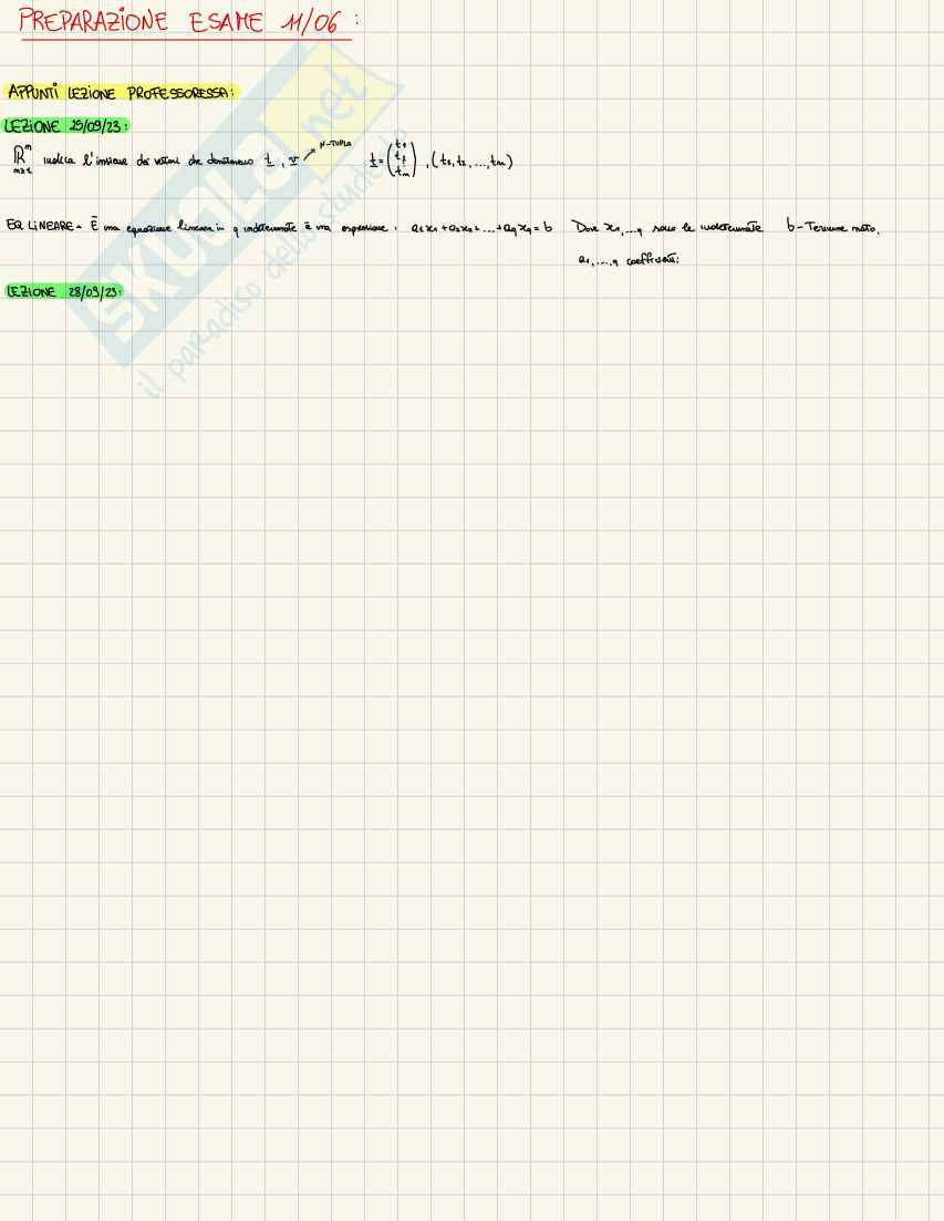 Appunti di Algebra e geometria lineare Pag. 36