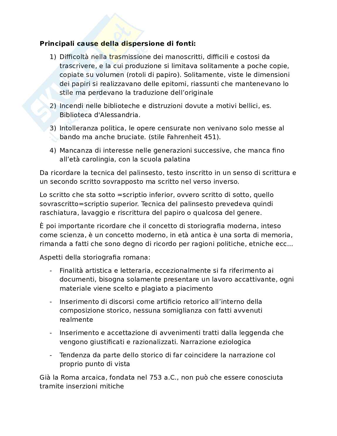 Storia romana - Introduzione e fonti  Pag. 16