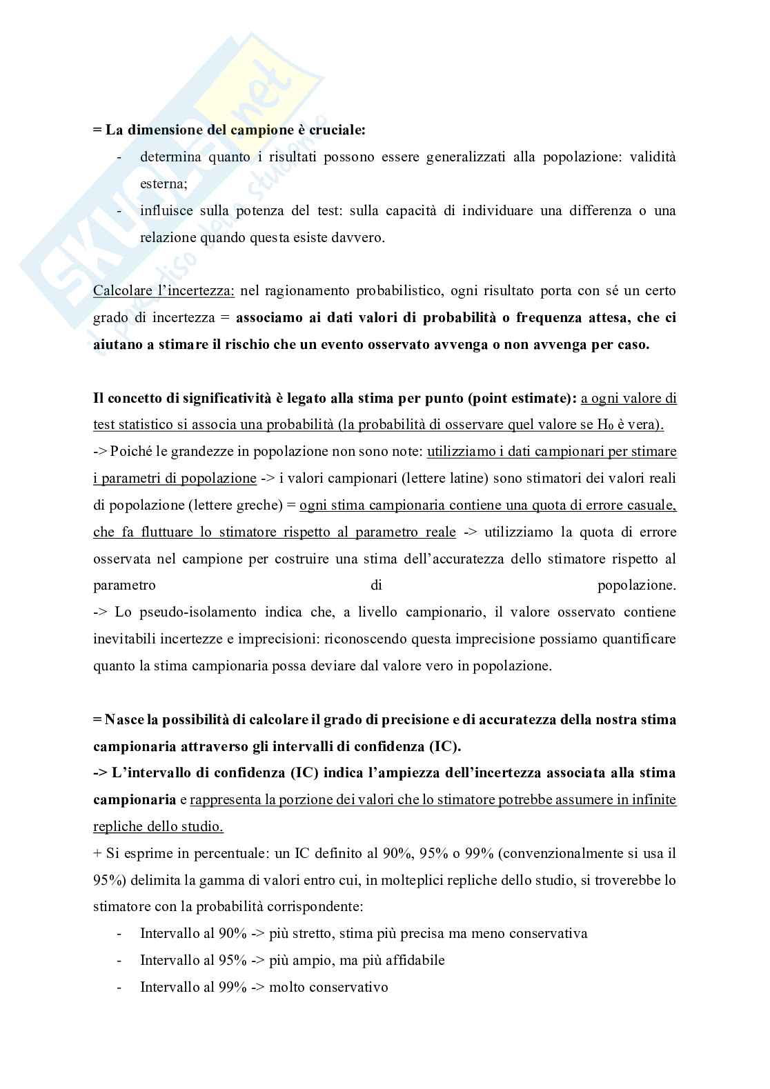 Metodologia della ricerca psicologica  Pag. 46