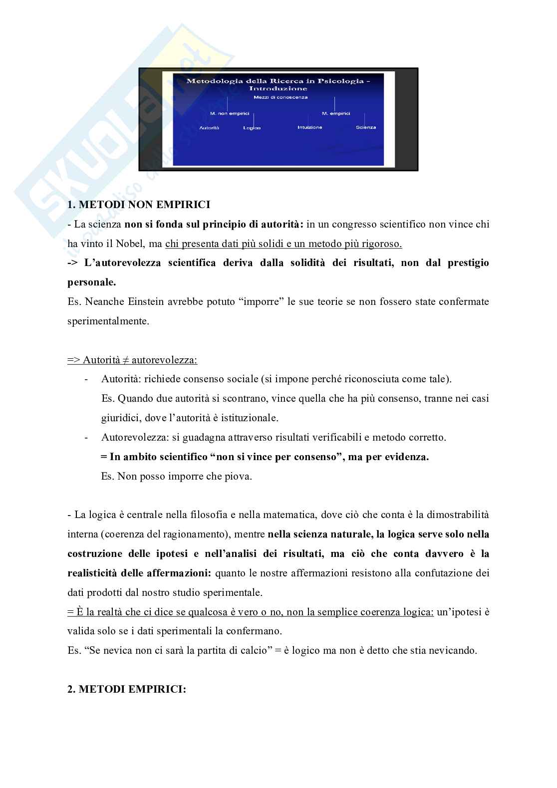 Metodologia della ricerca psicologica  Pag. 6