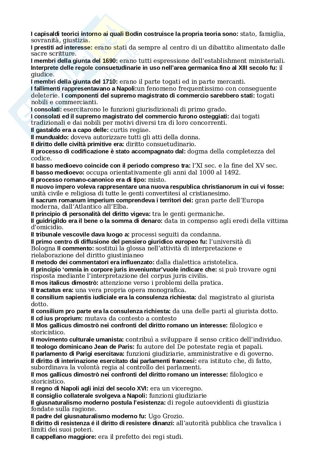 Paniere Storia del diritto medievale e moderno, Aggiornato e completo. In ordine  Pag. 6