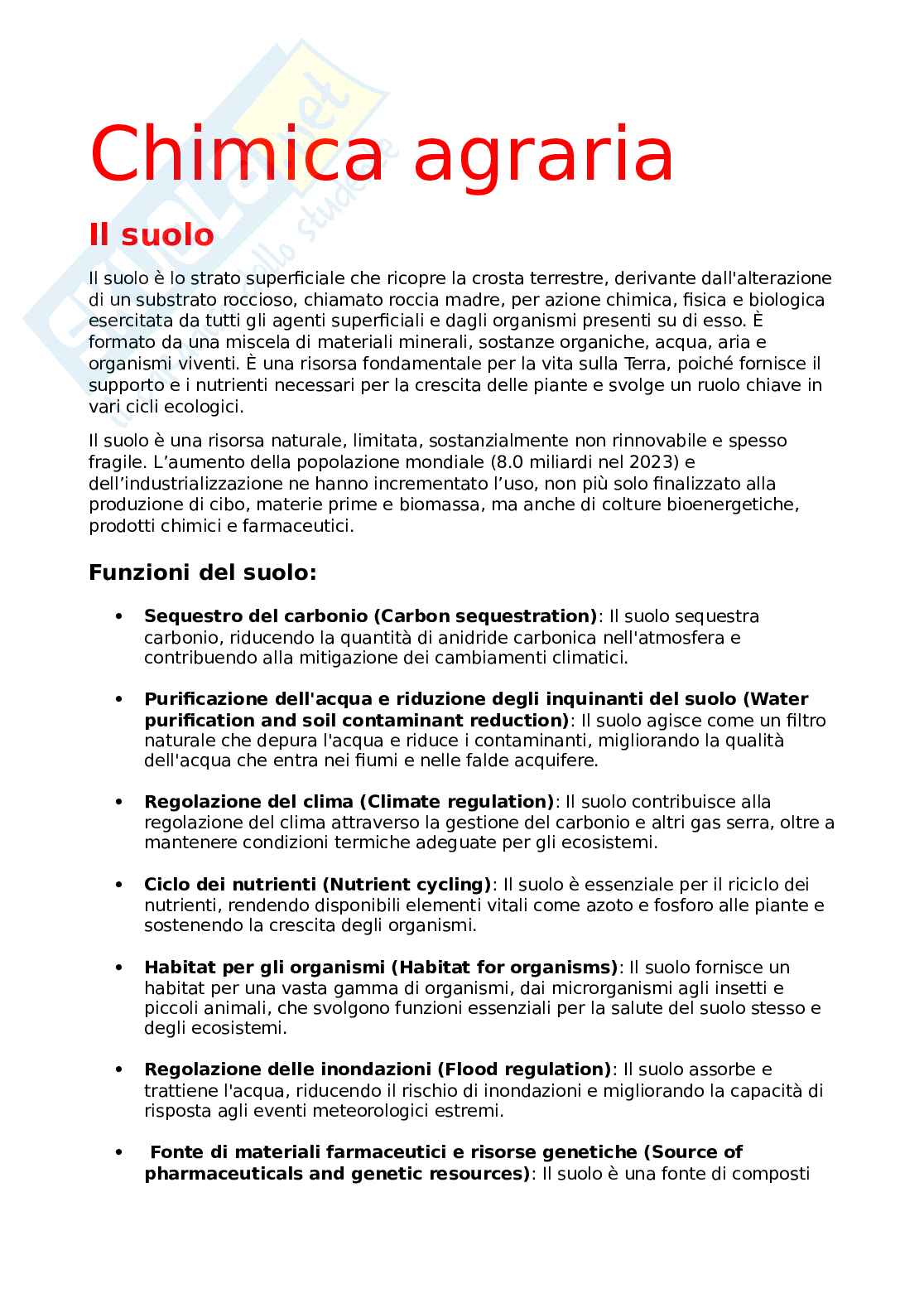 Chimica agraria Pag. 1