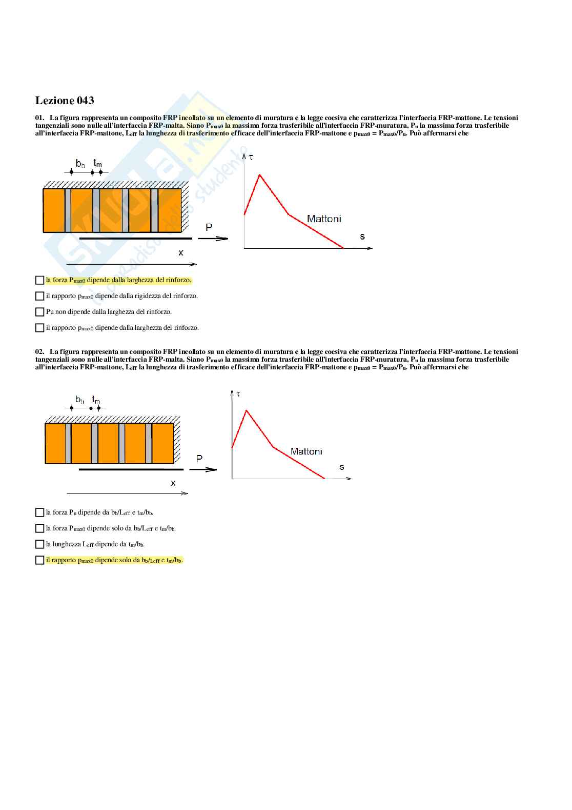 Paniere completo di Riabilitazione strutturale (2025) - Risposte multiple  Pag. 66