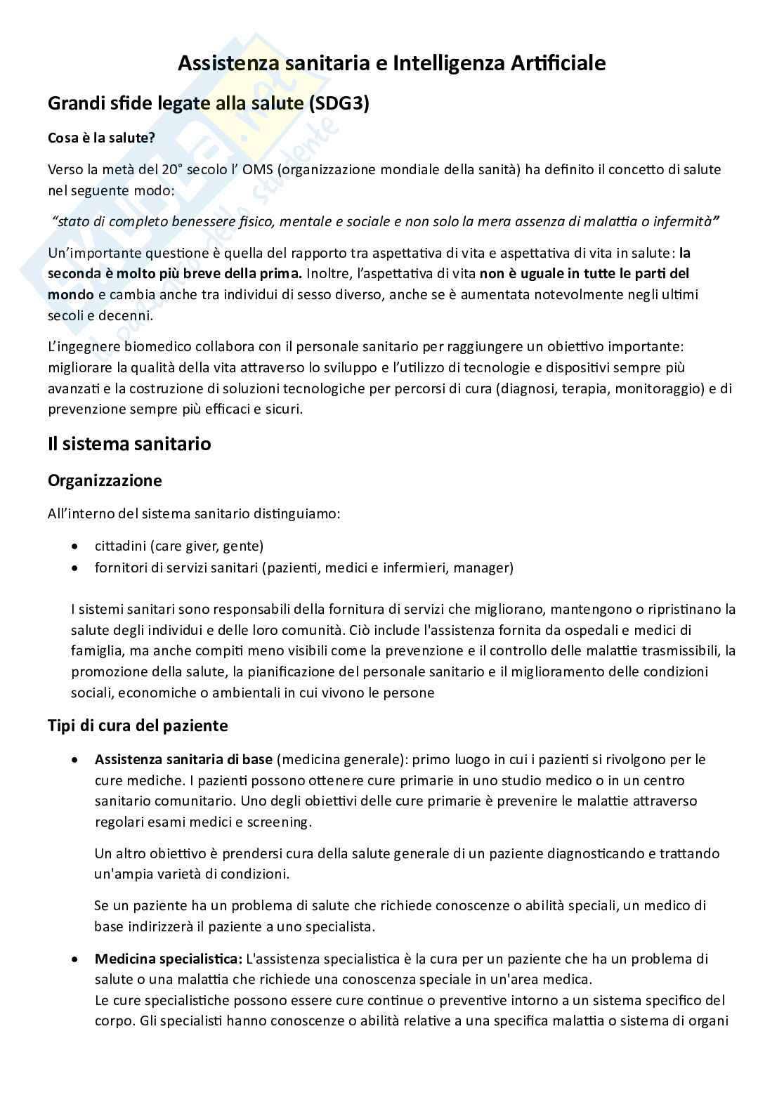 Assistenza sanitaria e intelligenza artificiale Pag. 2