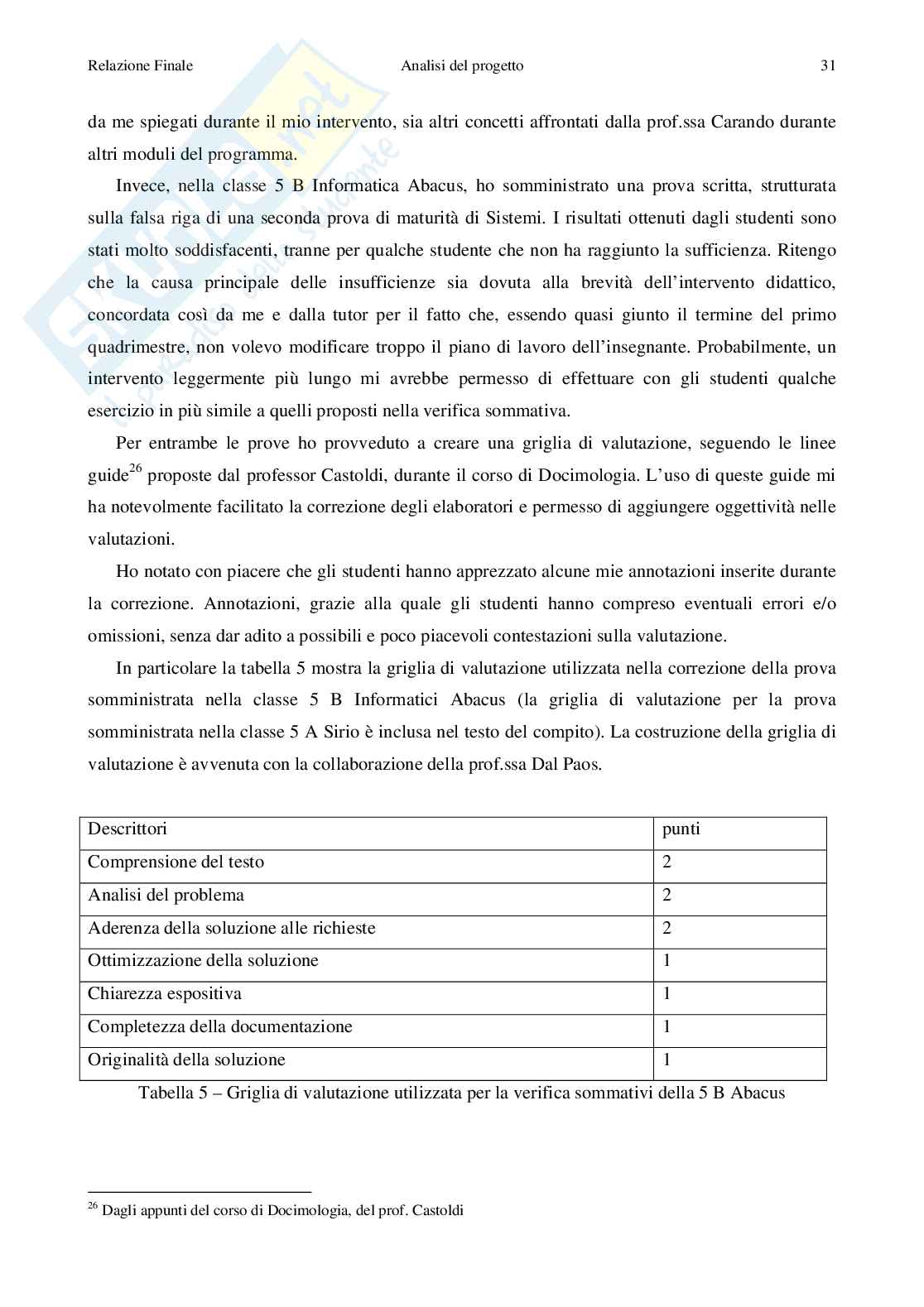 Protocolli di Internet: differenze tra corsi serali e diurni nell'insegnamento Pag. 31