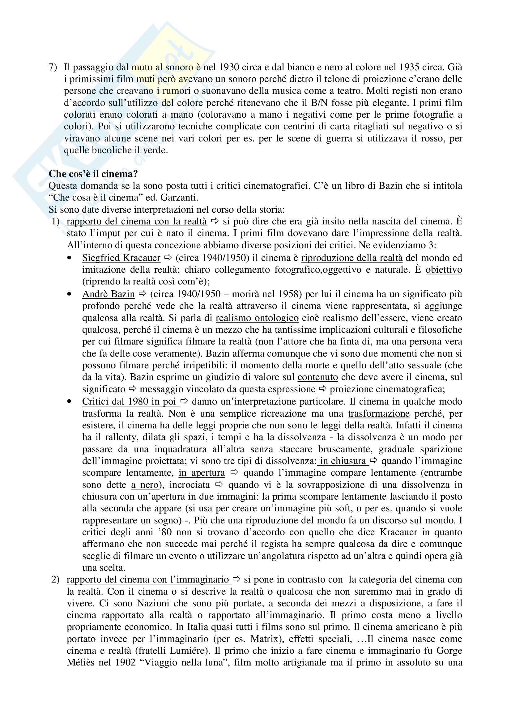 Semiologia del linguaggio cinematografico Pag. 2