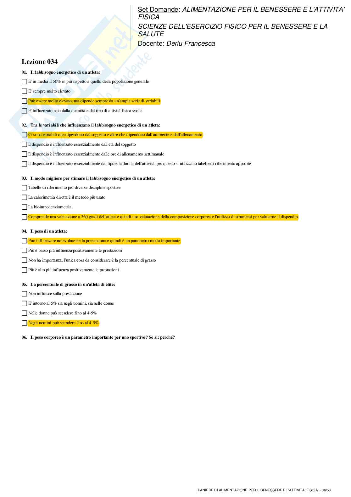 Alimentazione per il benessere e l'attività fisica completo Pag. 36