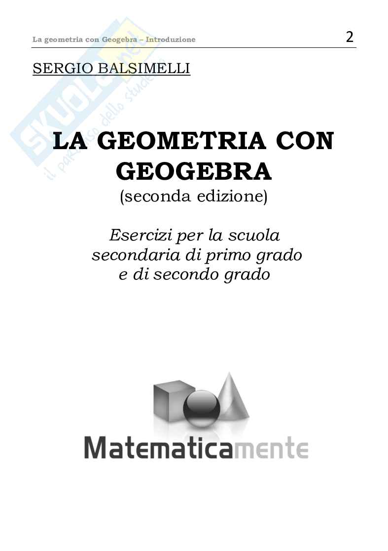 La geometria con Geogebra (ebook) Pag. 2