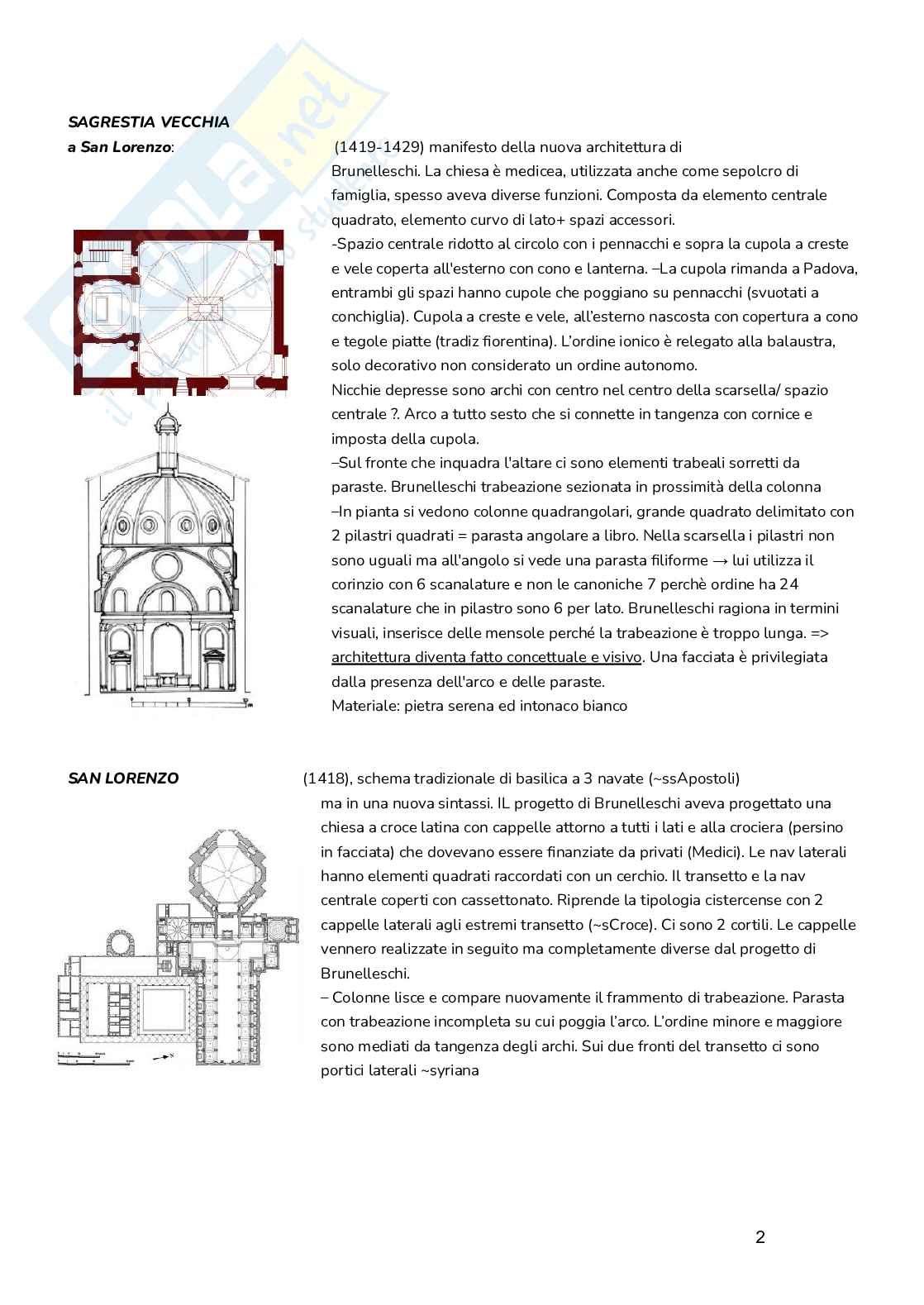 Storia dell'architettura moderna dal '400 fino alla fine del '500 Pag. 2