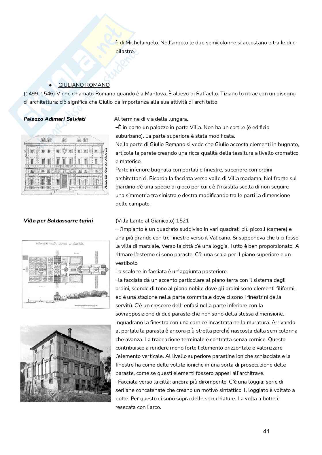 Storia dell'architettura moderna dal '400 fino alla fine del '500 Pag. 41