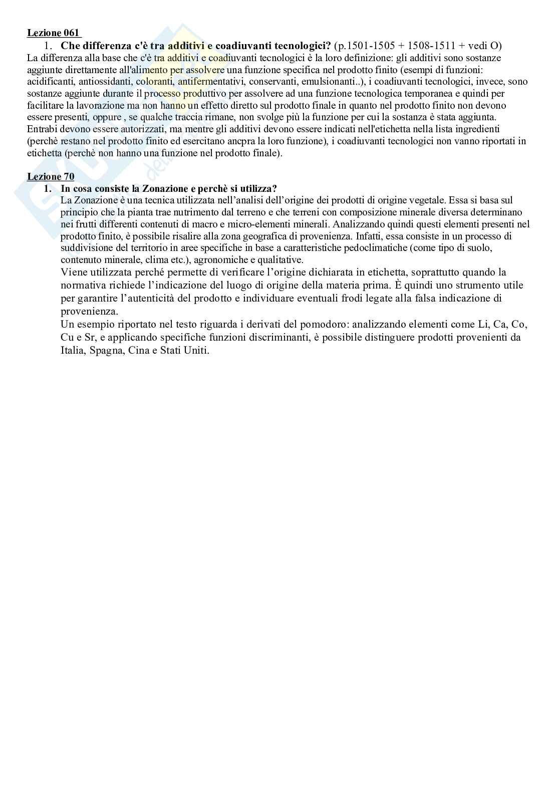 Paniere Tecnologia e qualità degli alimenti Pag. 6