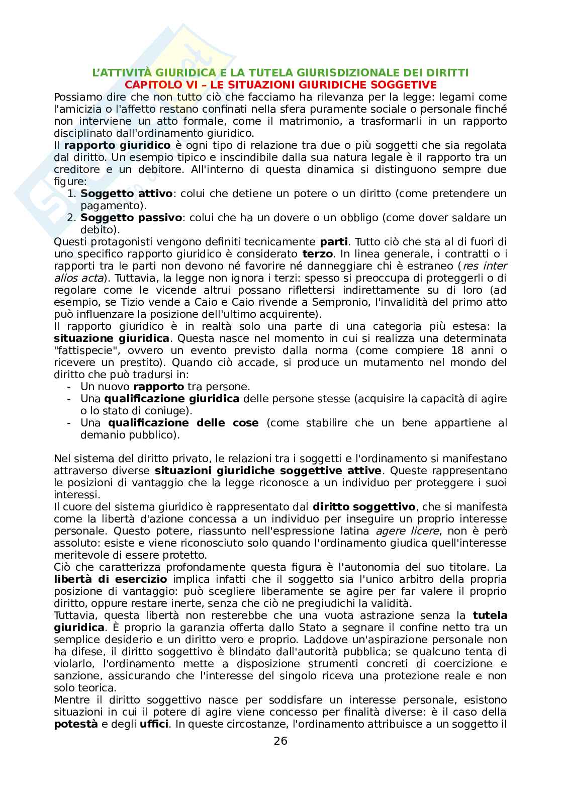 Riassunto esame Diritto privato I, Prof. Viciani Simona, libro consigliato Manuale di Diritto privato, ventisettesima edizione, Torrente, Schlesinger, Anelli Pag. 26