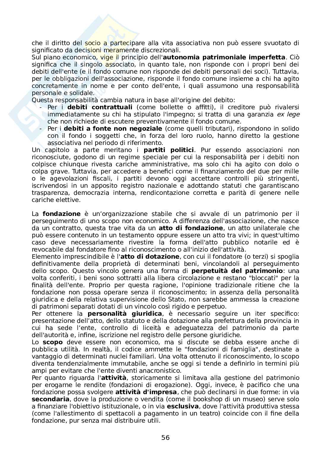 Riassunto esame Diritto privato I, Prof. Viciani Simona, libro consigliato Manuale di Diritto privato, ventisettesima edizione, Torrente, Schlesinger, Anelli Pag. 56