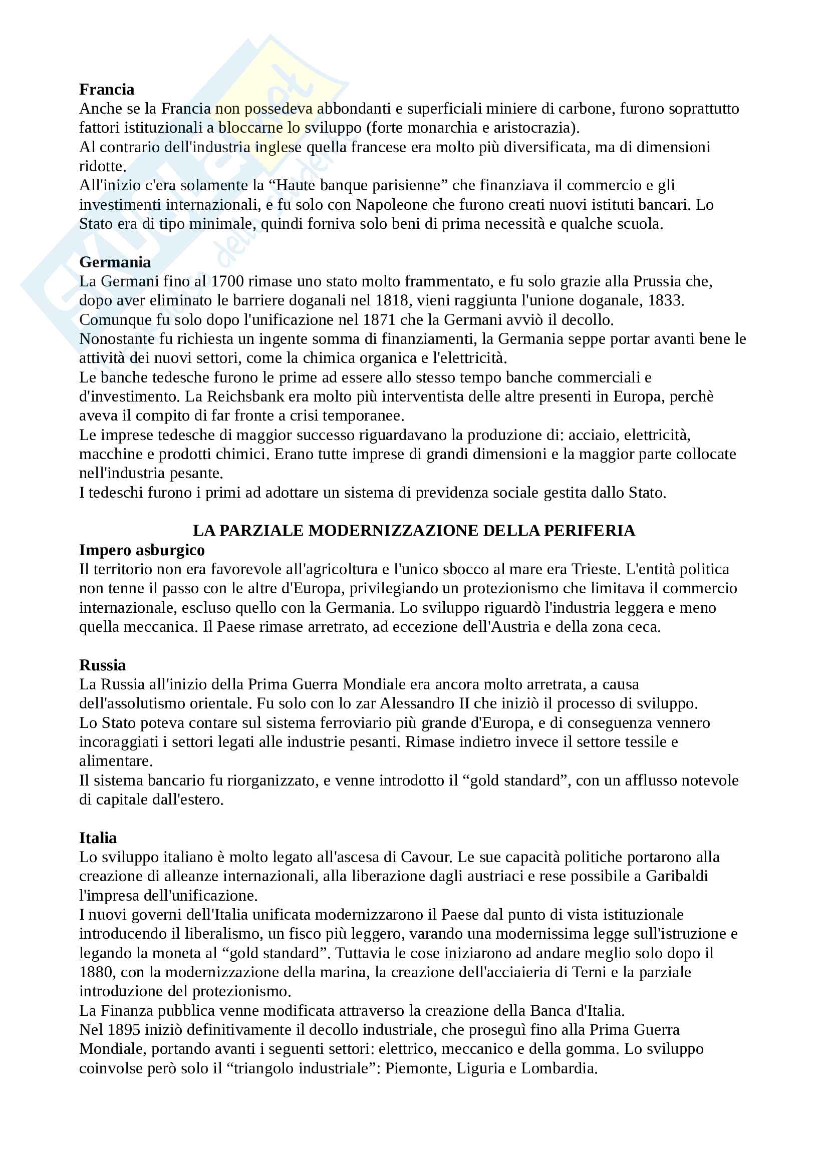 Riassunto storia dell'economia Pag. 2