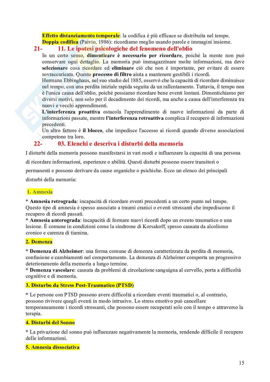 Paniere Psicologia dell'apprendimento - Risposte aperte - aggiornato (2026) Pag. 16