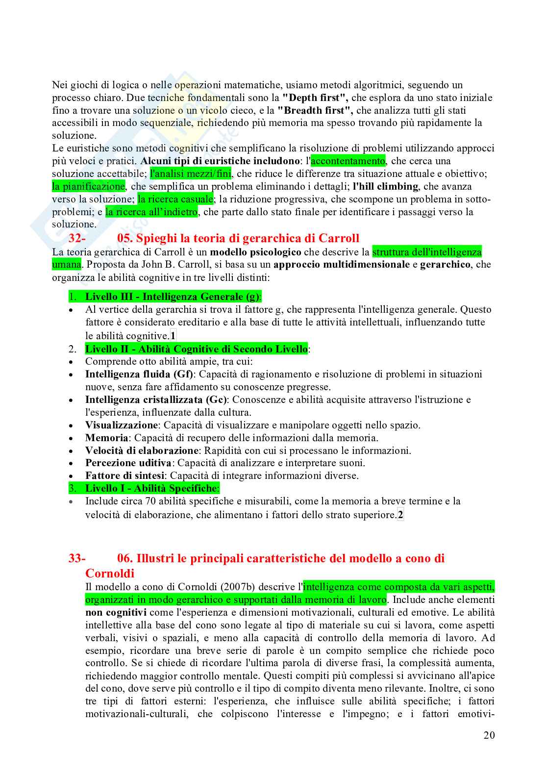 Paniere Psicologia dell'apprendimento - Risposte aperte - aggiornato (2026) Pag. 21
