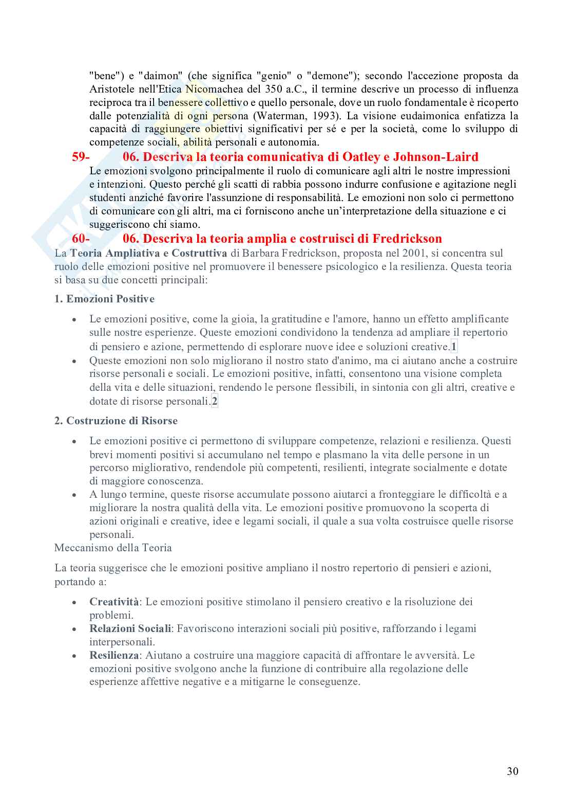 Paniere Psicologia dell'apprendimento - Risposte aperte - aggiornato (2026) Pag. 31