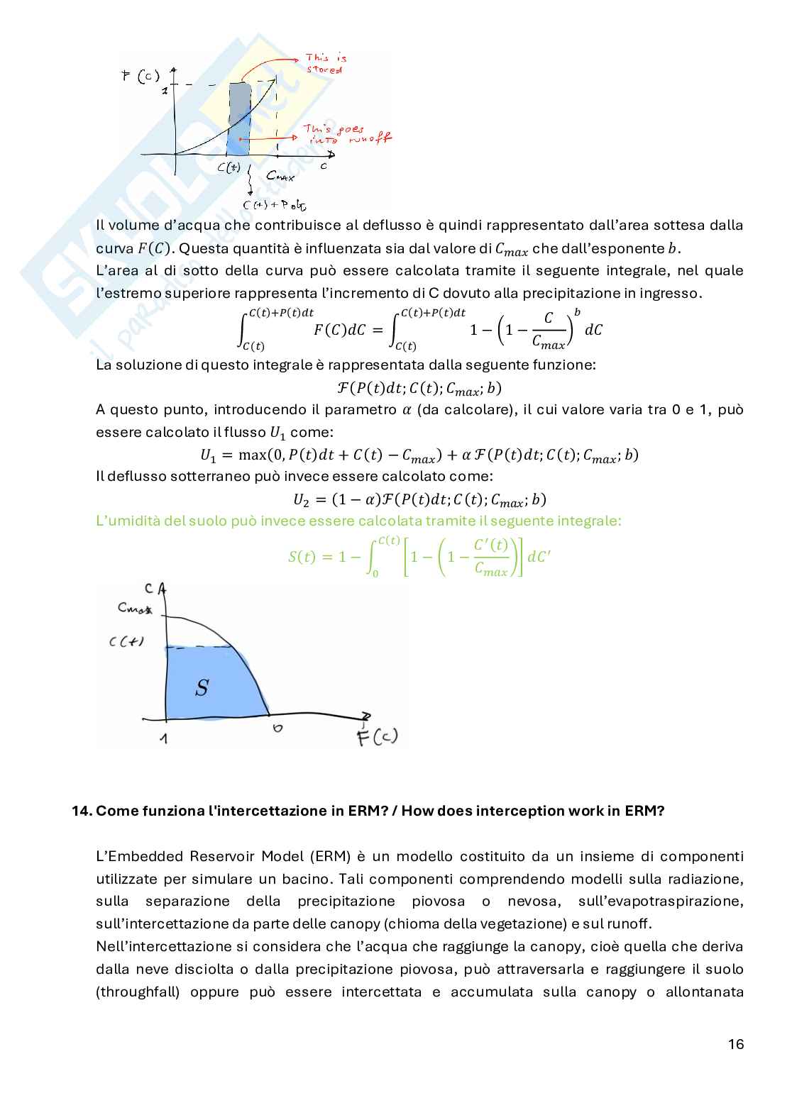 Risposte domande esame scritto Modellazione idrologica Pag. 16