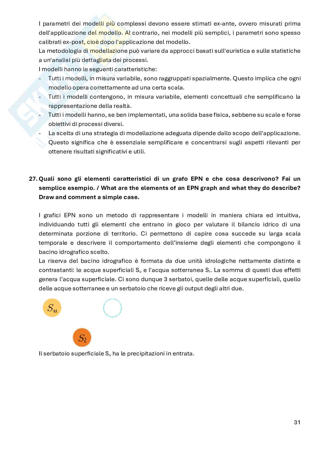 Risposte domande esame scritto Modellazione idrologica Pag. 31