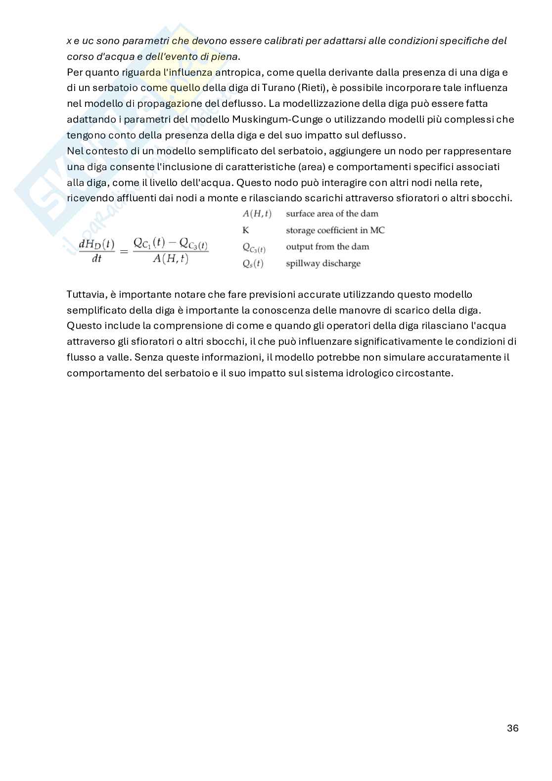 Risposte domande esame scritto Modellazione idrologica Pag. 36