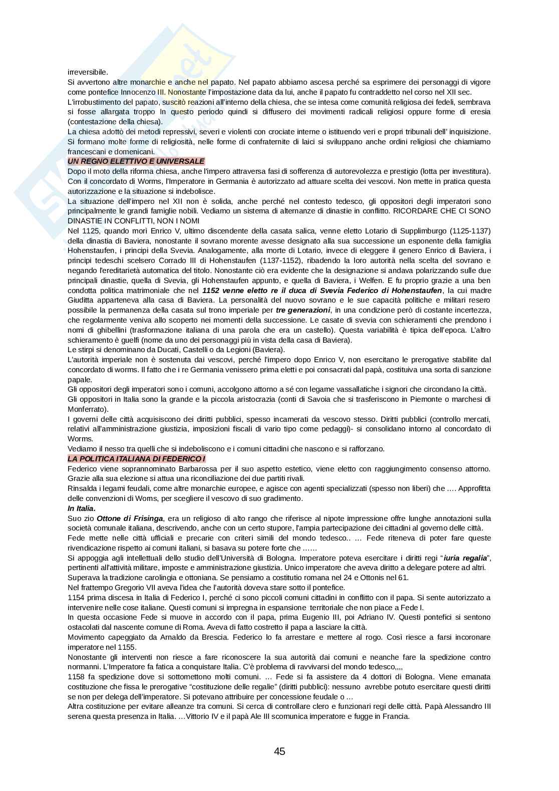 Riassunto esame Storia moderna, Prof. Guglielmotti Paola, libro consigliato Manuale di storia medievale, seconda edizione, Andrea Zorzi Pag. 46