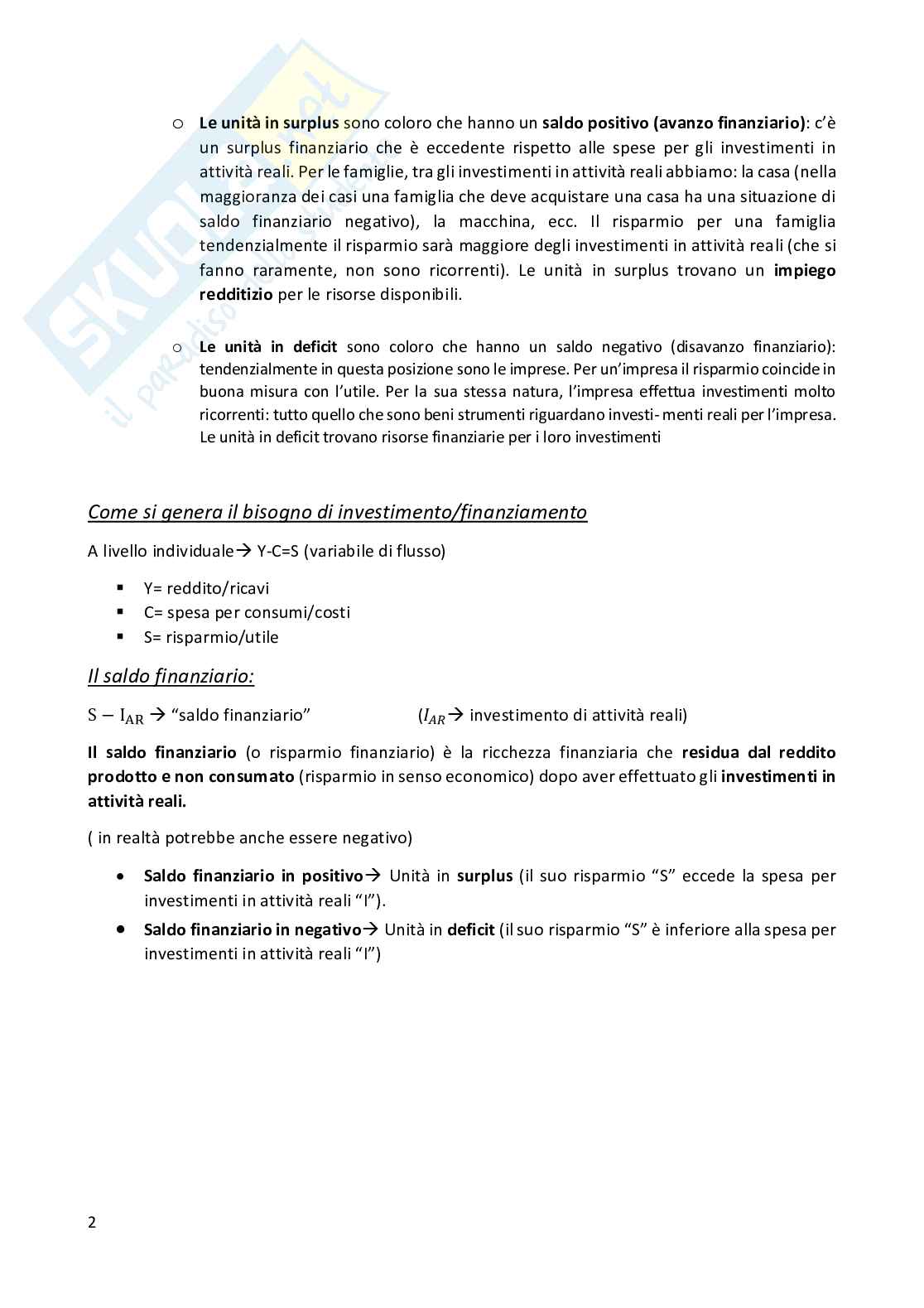 Appunti Economia degli intermediati finanziari Pag. 2