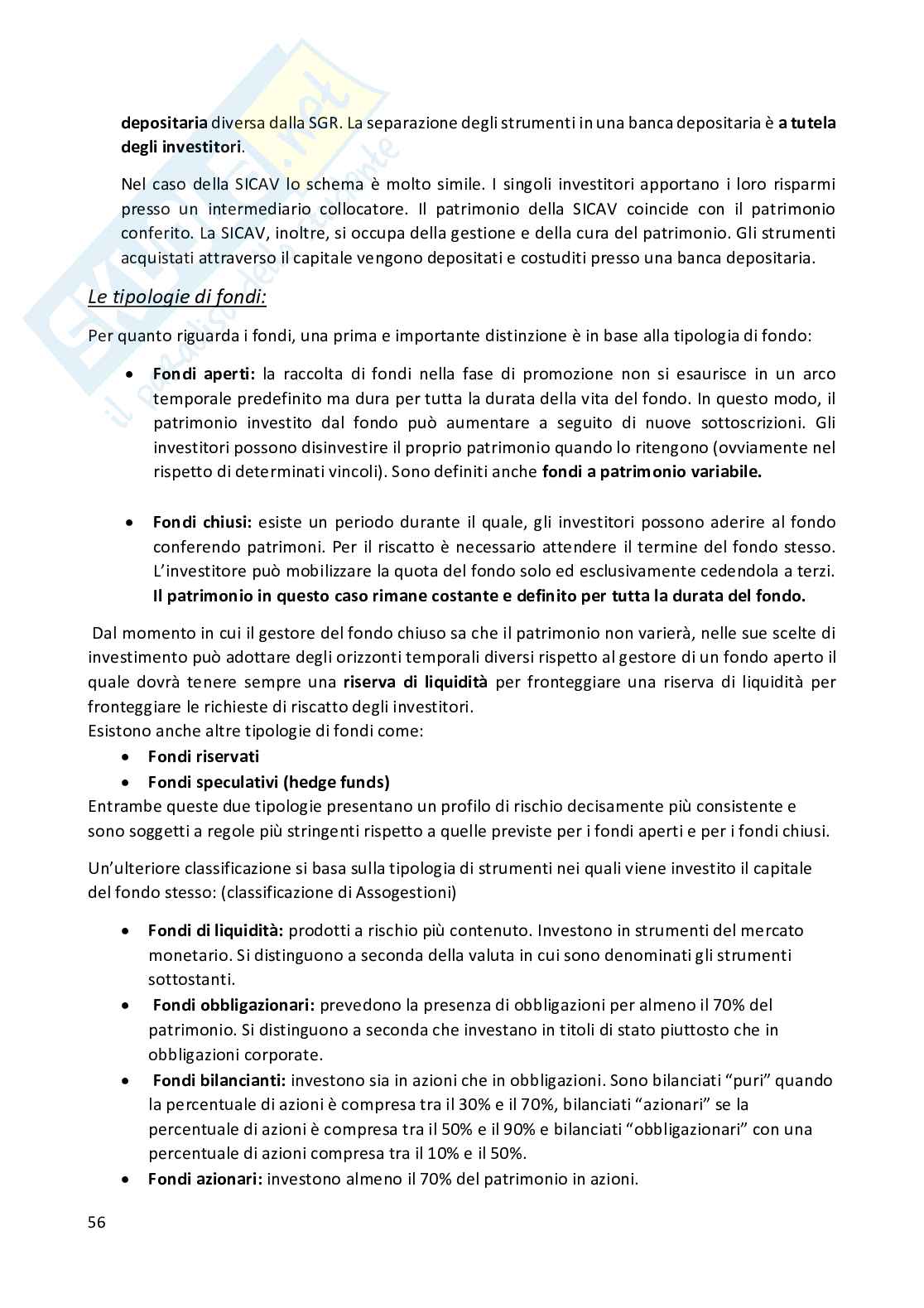 Appunti Economia degli intermediati finanziari Pag. 56