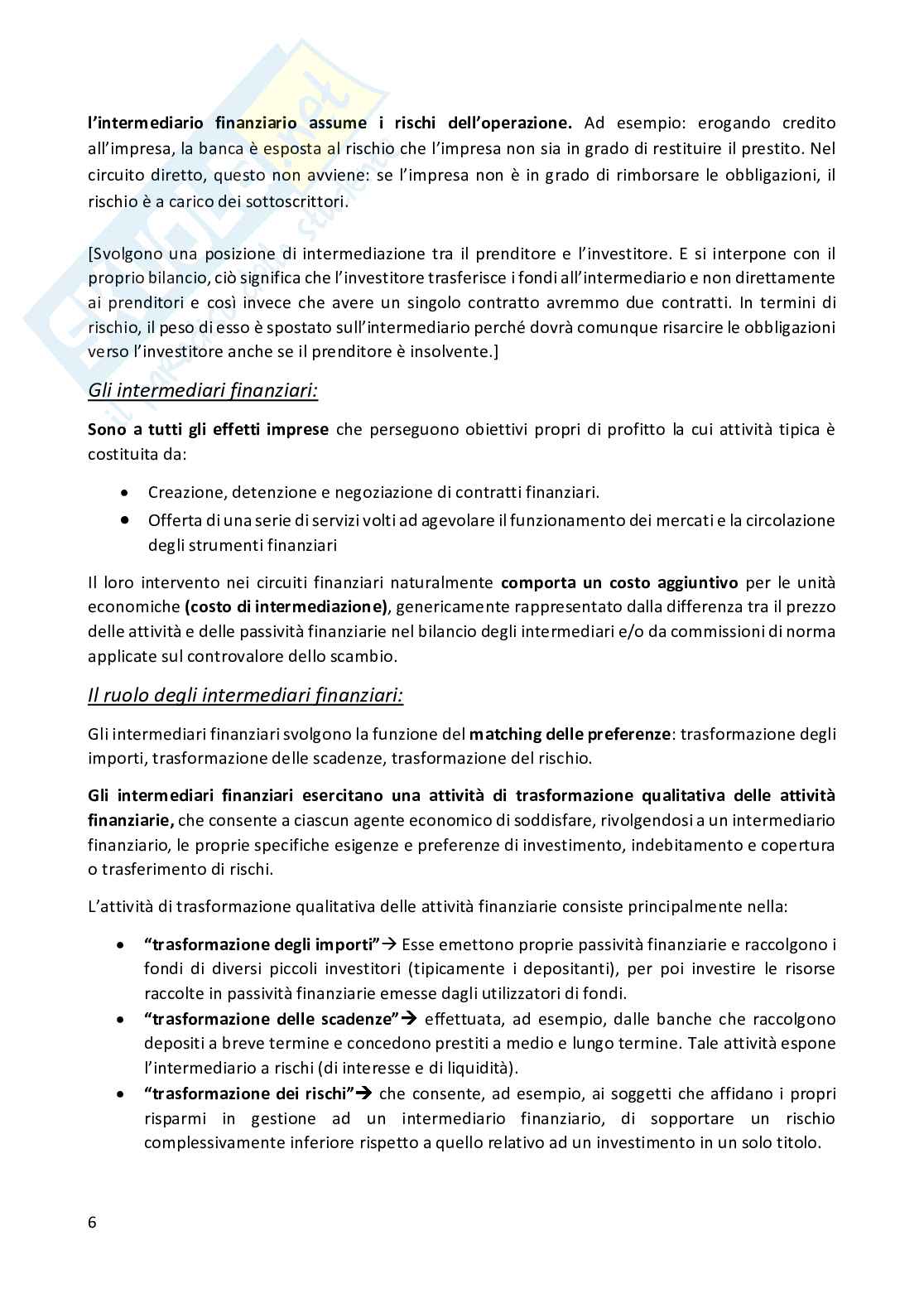 Appunti Economia degli intermediati finanziari Pag. 6