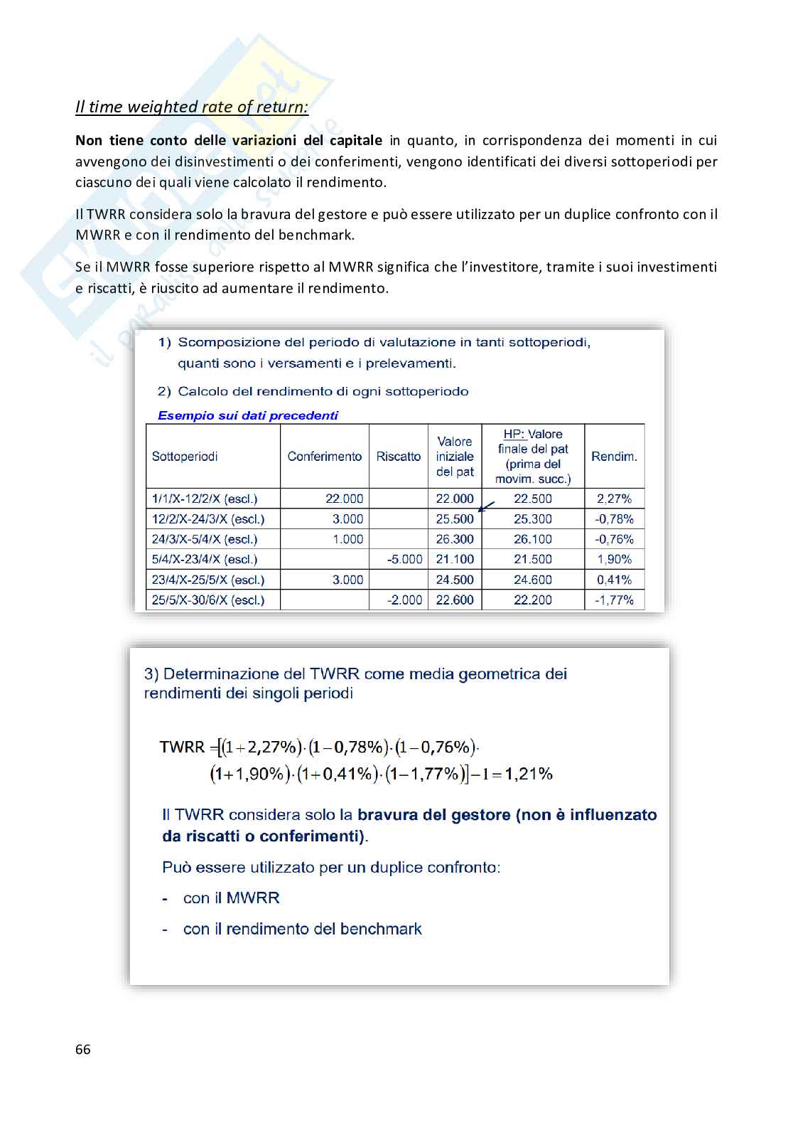 Appunti Economia degli intermediati finanziari Pag. 66