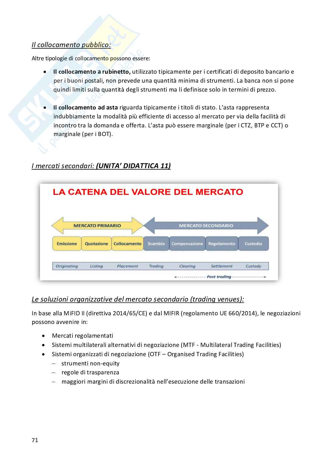 Appunti Economia degli intermediati finanziari Pag. 71