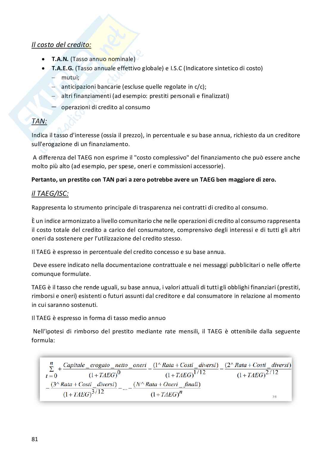 Appunti Economia degli intermediati finanziari Pag. 81