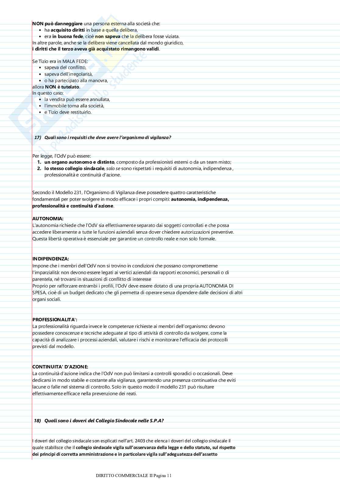 Domande Esame di Diritto commerciale II e commento Pag. 11