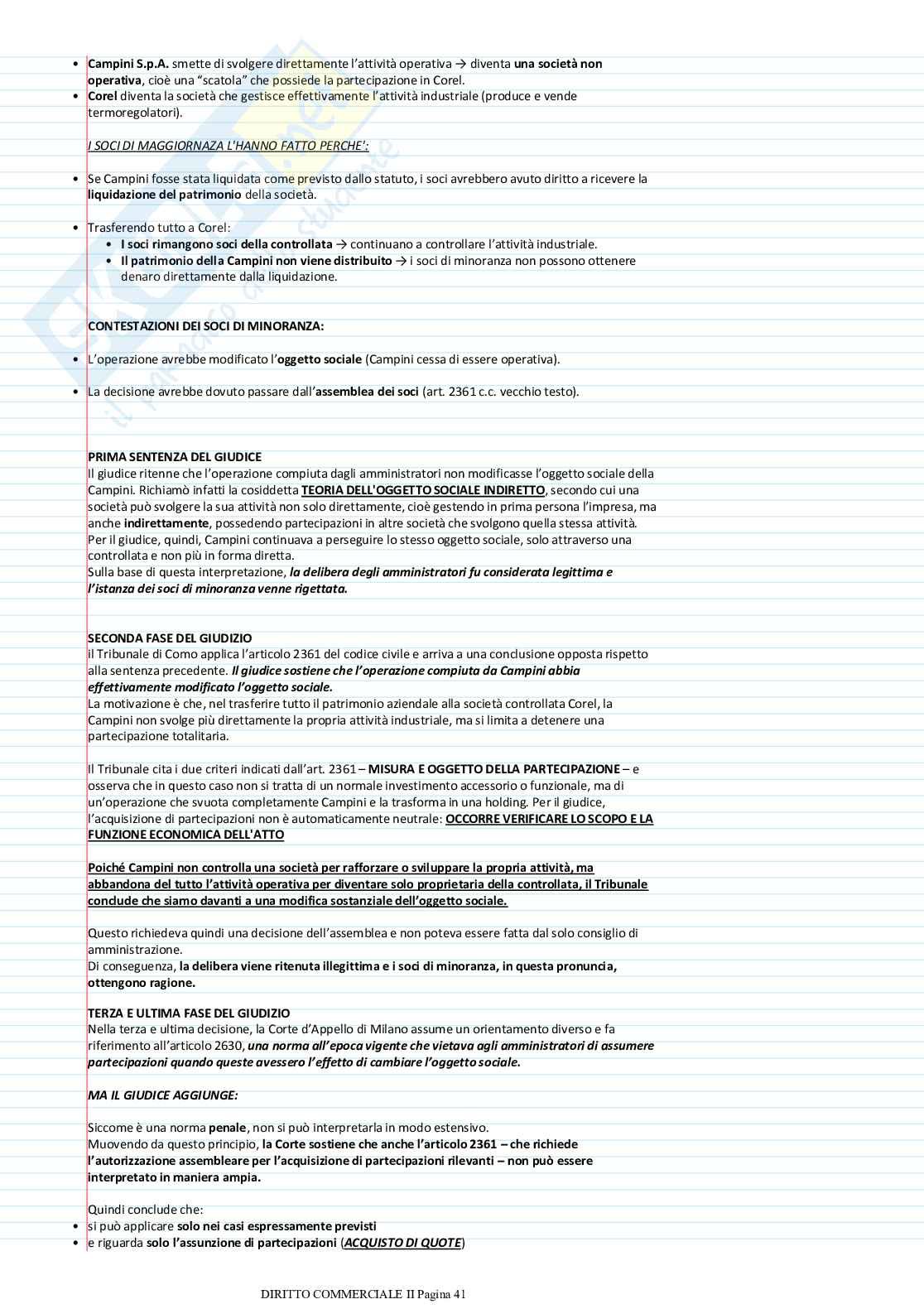 Domande Esame di Diritto commerciale II e commento Pag. 41