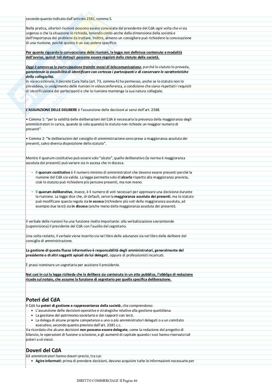 Domande Esame di Diritto commerciale II e commento Pag. 46