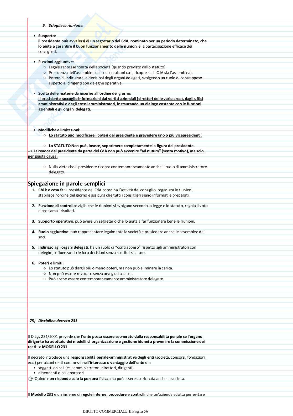 Domande Esame di Diritto commerciale II e commento Pag. 56