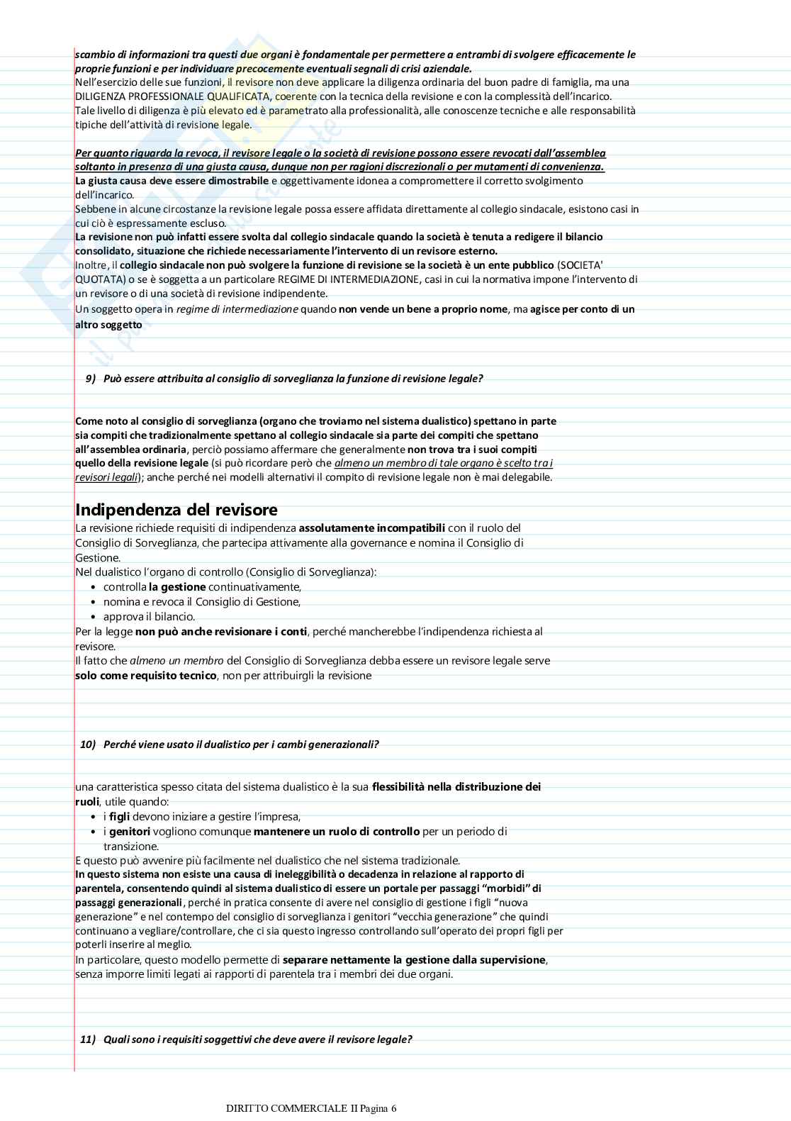 Domande Esame di Diritto commerciale II e commento Pag. 6
