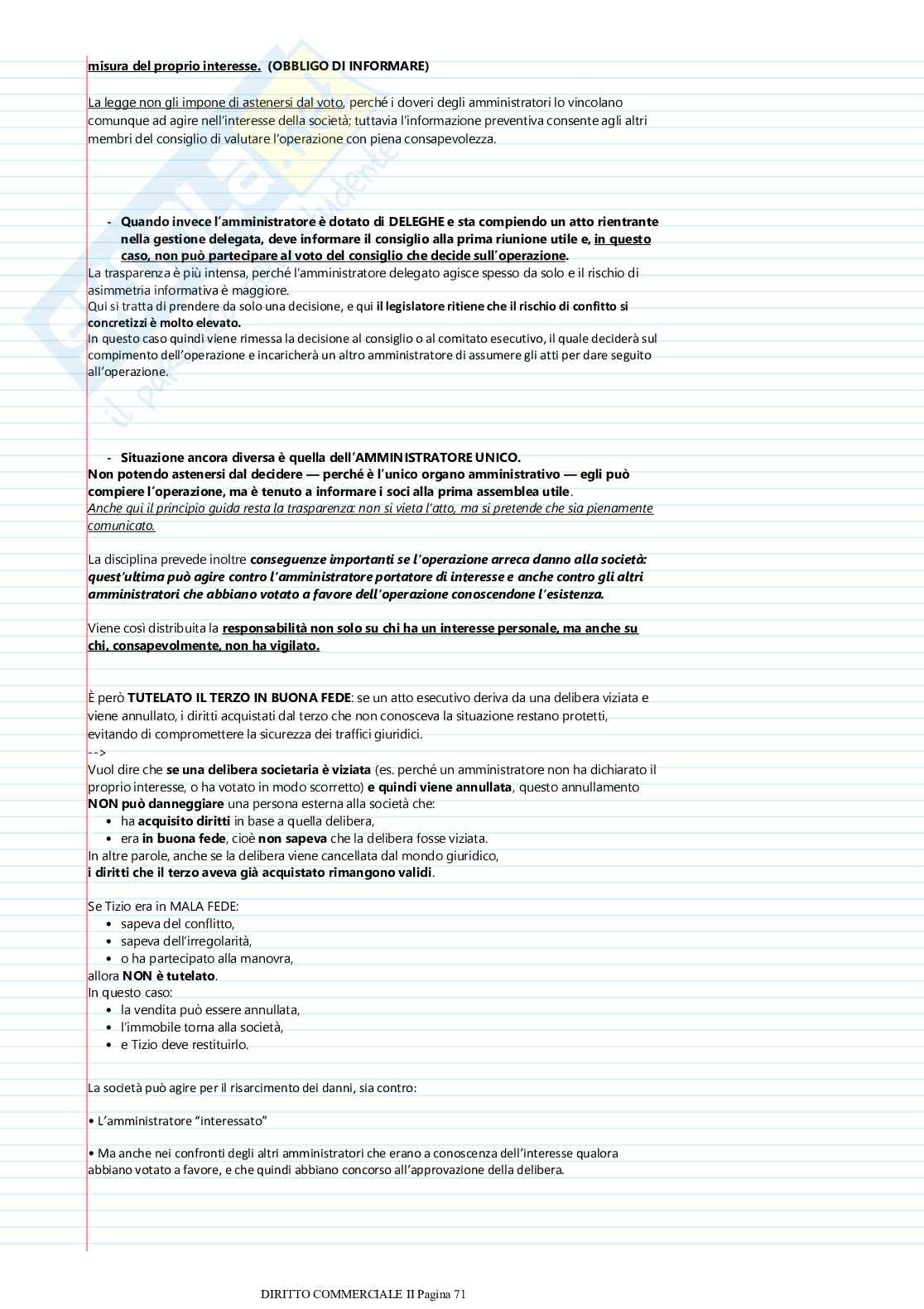 Domande Esame di Diritto commerciale II e commento Pag. 71