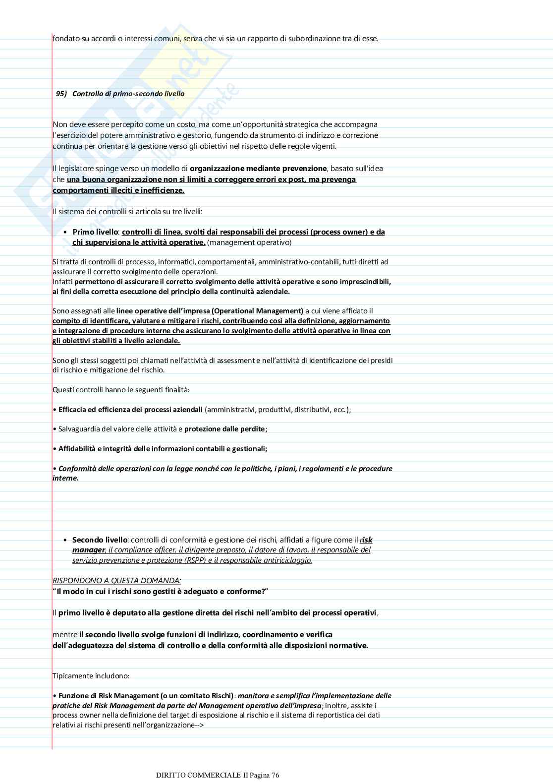 Domande Esame di Diritto commerciale II e commento Pag. 76