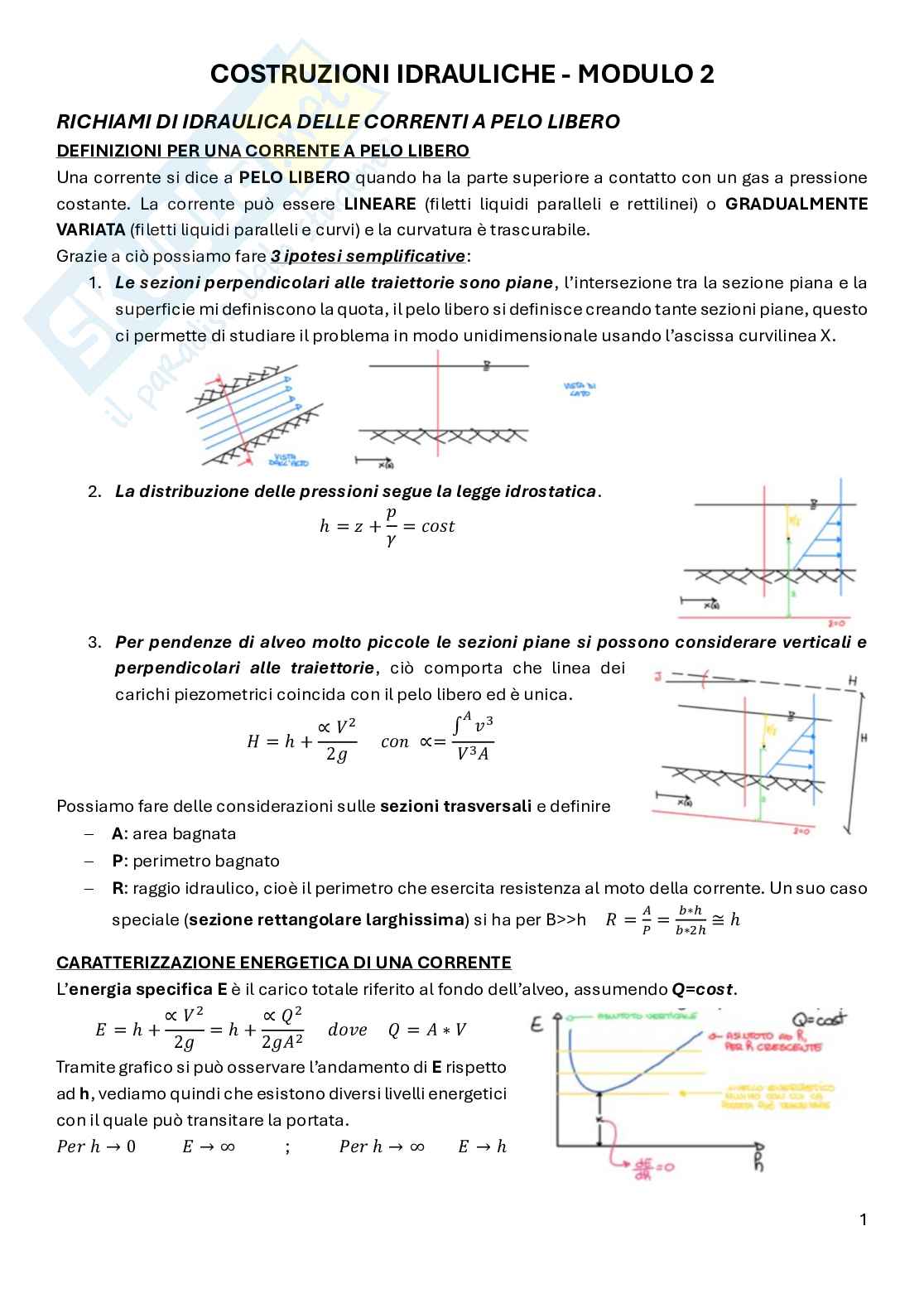 Costruzioni idrauliche - parte 2 Pag. 1