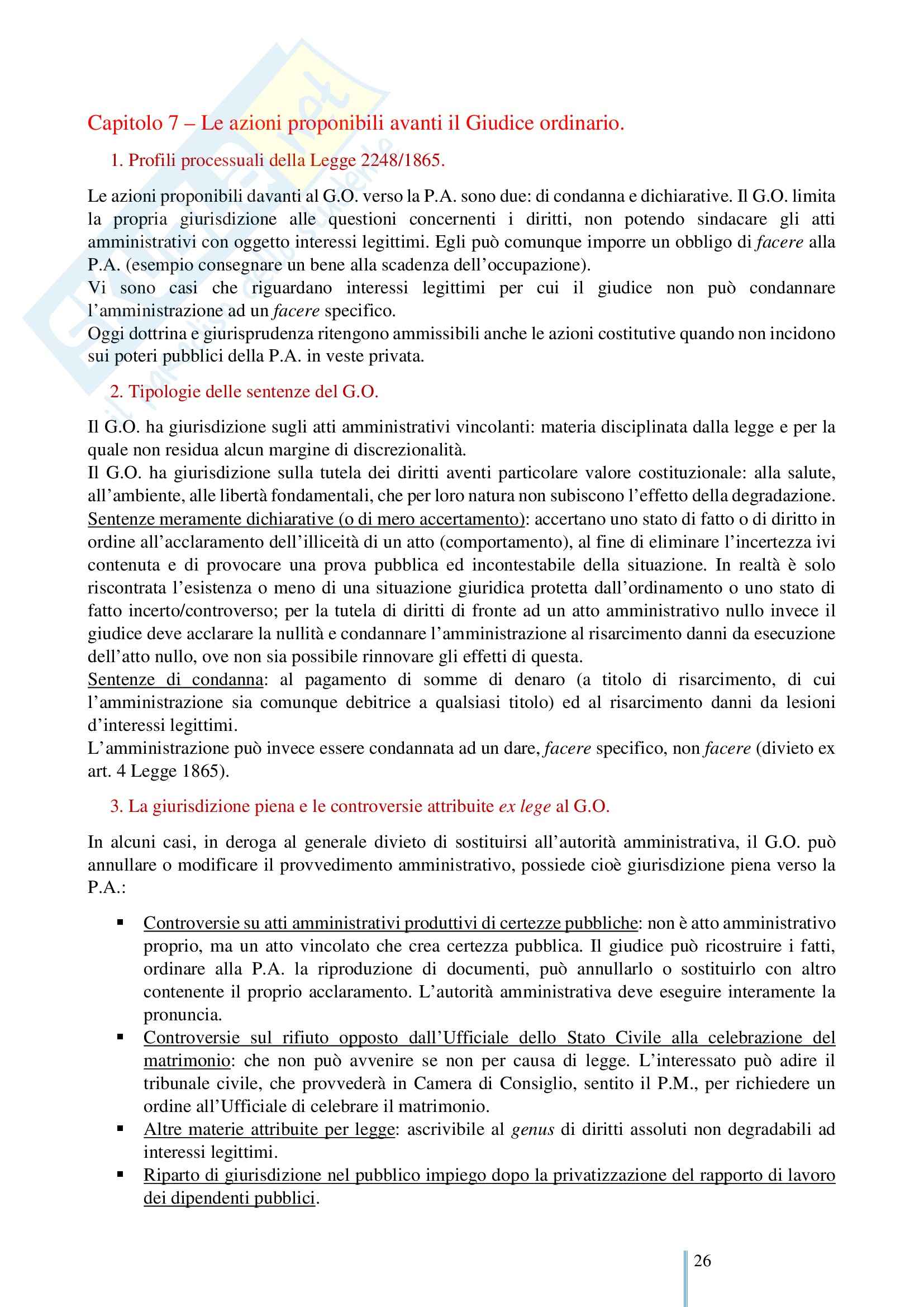 Riassunto esame Giustizia Amministrativa, prof. Juso, libro consigliato Lineamenti di Giustizia Amministrativa Pag. 26