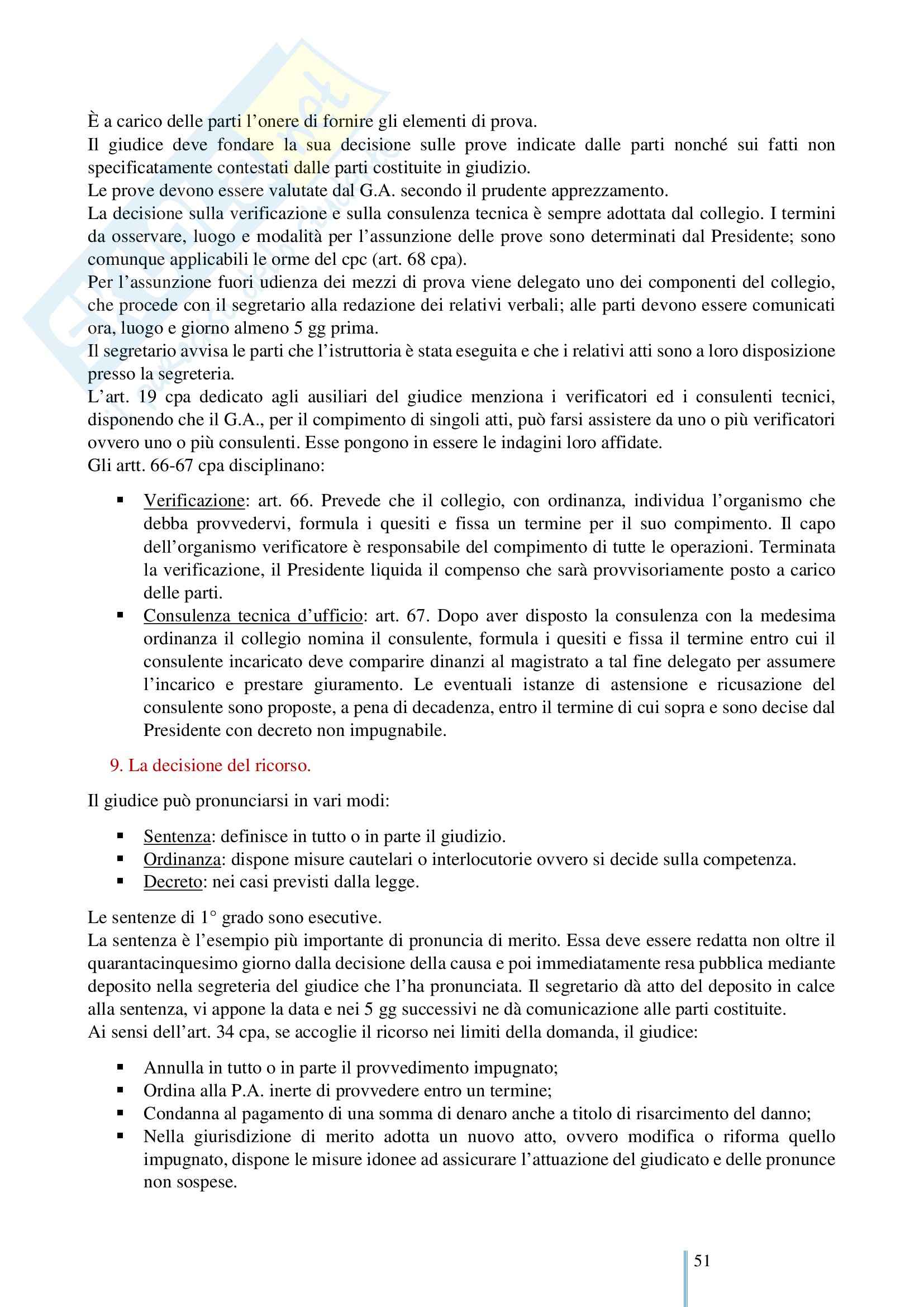Riassunto esame Giustizia Amministrativa, prof. Juso, libro consigliato Lineamenti di Giustizia Amministrativa Pag. 51