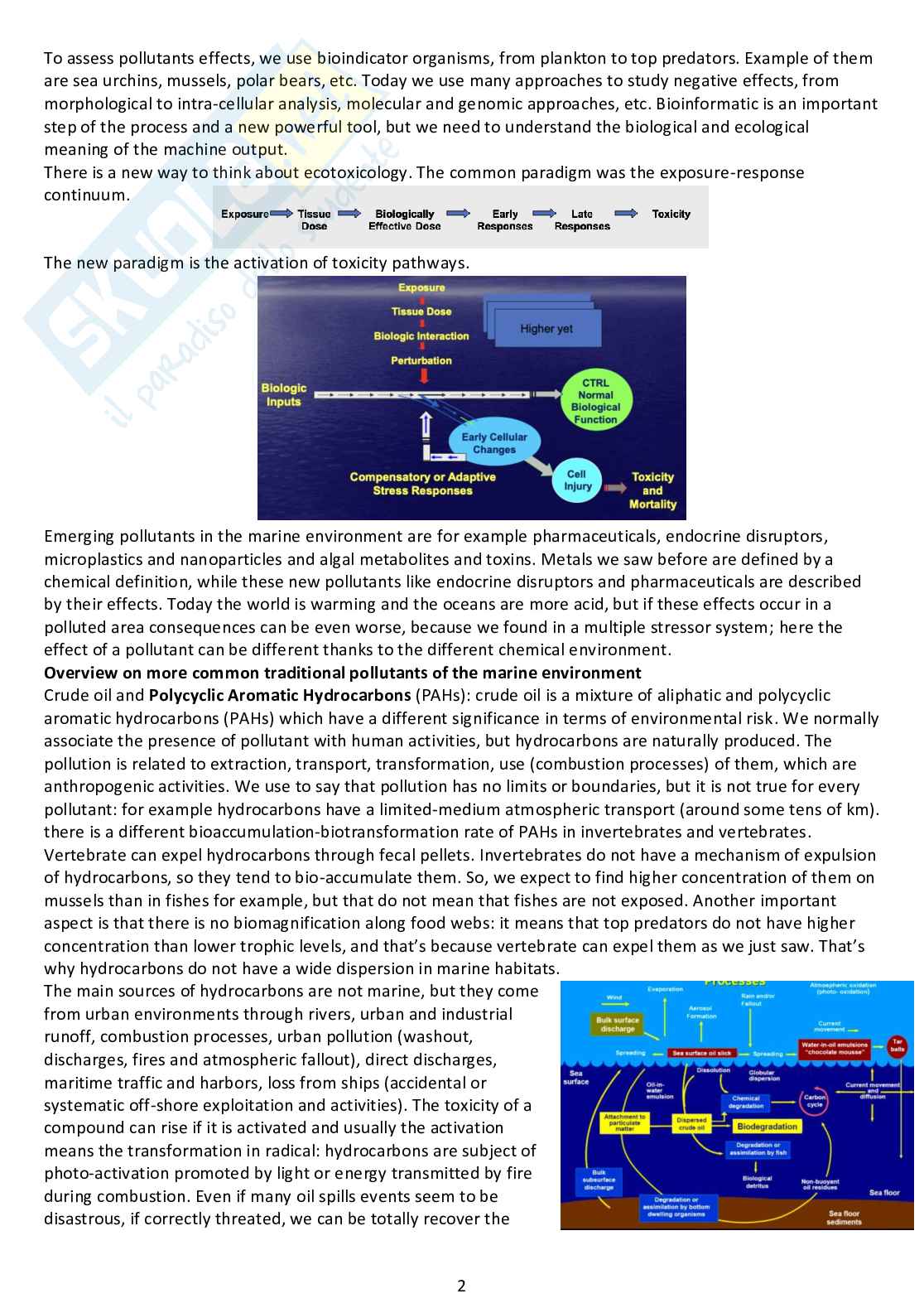 Appunti completi di Marine Ecotoxicology Pag. 2